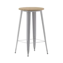 Flash Furniture Declan Commercial Indoor/Outdoor Bar Top Table, 23.75" Round All Weather Poly Resin Top With Steel Base -Chic Furniture Store GUEST d1a7506a 40c0 4abf 83e5 fb3cd6a65d8a
