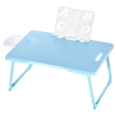 Unique Bargains Laptop Bed Desk Tray Portable Desk With Storage Drawer Reading Holder Water Slot Foldable Table 6 Unique Bargains Laptop Bed Desk Tray Portable Desk With Storage Drawer Reading Holder Water Slot Foldable Table - Image 6