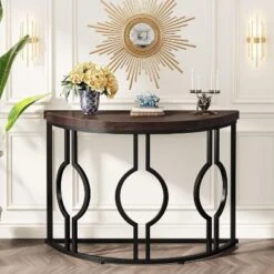 Chic Furniture Store 11 Tribesigns 43" Half Moon Console Table