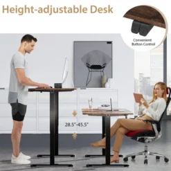 Tangkula 55" Electric Standing Desk Height Adjustable Home Office Table W/ Hook -Chic Furniture Store GUEST d4a90883 0557 4211 b8d9 07be15c91253