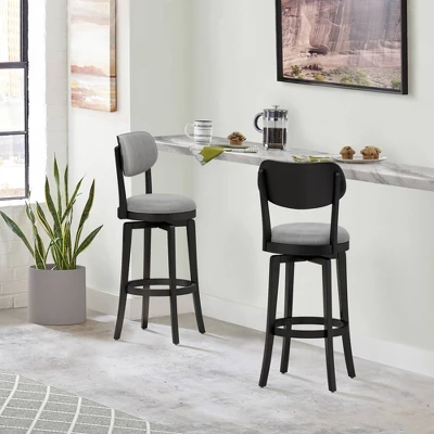 31" Sloan Swivel Barstool Black/Gray - Hillsdale Furniture 10 31" Sloan Swivel Barstool Black/Gray - Hillsdale Furniture - Image 10