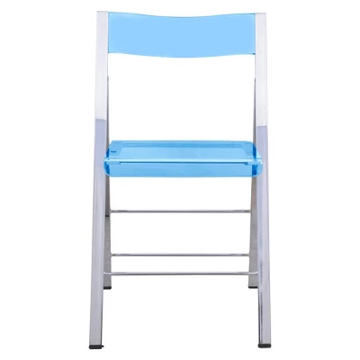 LeisureMod Menno Folding Dining Chair With Stainless Steel Frame, Compact And Durable Design For Kitchen, Balcony, Patio, Garden, Office, Or Event Use 5 LeisureMod Menno Folding Dining Chair With Stainless Steel Frame, Compact And Durable Design For Kitchen, Balcony, Patio, Garden, Office, Or Event Use - Image 5