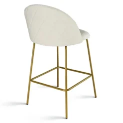 25" Nano Full Back Upholstered Counter Stool (Set Of 2) Gold Legs-Maison Boucle -Chic Furniture Store GUEST d70f5144 bef7 4092 81ba 47710dd2d5cc