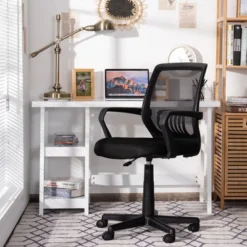 Costway Mid-Back Office Executive Chair Mesh Chair Height Adjustable W/ Lumbar Support 12 Costway Mid-Back Office Executive Chair Mesh Chair Height Adjustable W/ Lumbar Support -Chic Furniture Store GUEST d8bc2b7e d196 41a1 b69c c36a873e5aca