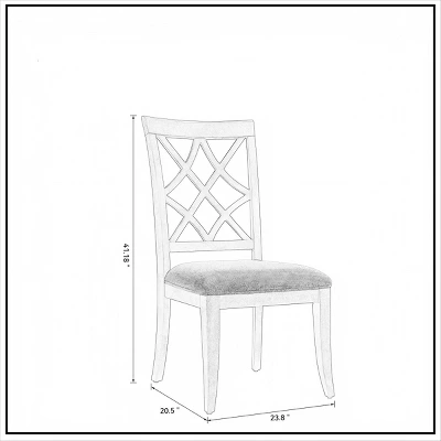 Wooden Dining Chairs Set Of 2,Retro Kitchen Dining Room Chairs With Curved Back,Upholstered Dining Chairs With Wooden Frame-Maison Boucle 3 Wooden Dining Chairs Set Of 2,Retro Kitchen Dining Room Chairs With Curved Back,Upholstered Dining Chairs With Wooden Frame-Maison Boucle - Image 3