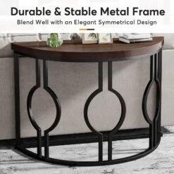 Tribesigns 43" Half Moon Console Table -Chic Furniture Store GUEST d972e43c b89e 4bbc 9ecd 351f8d3a76f8