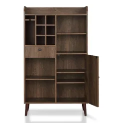 Elmora Midcentury Freestanding Mini Bar Distressed Walnut - MiBasics -Chic Furniture Store GUEST da0b5a88 5c9c 4bc3 b001 191eaf764612