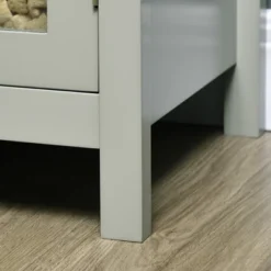 HOMCOM Kitchen Sideboard, Storage Buffet Cabinet With Open Shelf, Glass Door Cabinet And Adjustable Shelf For Living Room, Gray 8 HOMCOM Kitchen Sideboard, Storage Buffet Cabinet With Open Shelf, Glass Door Cabinet And Adjustable Shelf For Living Room, Gray -Chic Furniture Store GUEST db34402e 9f86 4f17 aa10 266351c5a107