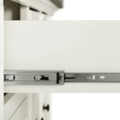 Julia Stainless Steel Top Island With Upholstered Square Stools White/Black - Crosley -Chic Furniture Store GUEST dc2b47d1 234b 4949 8a14 543f7730b4b1