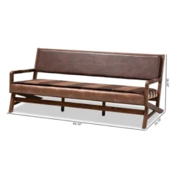Rovelyn Faux Leather Finished Wood Sofa Brown - Baxton Studio 15 Rovelyn Faux Leather Finished Wood Sofa Brown - Baxton Studio -Chic Furniture Store GUEST dc6d2868 15f7 49dd 9654 bf03dbd6500d