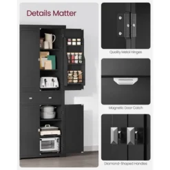 VASAGLE Kitchen Pantry Storage Cabinet, 71.9 Inches Tall Freestanding Cupboard With 1 Large Drawer, 6 Hanging Shelves -Chic Furniture Store GUEST dd13915d b3b4 4132 b44e bbc7aee6ddb0
