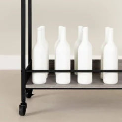 City Life Bar Cart With Wine Glass Rack - South Shore -Chic Furniture Store GUEST dd9a09f6 fcb7 4e87 9a25 bd5966f7bed8