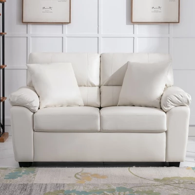 Morden Faux Leather Upholsteredwith Pillows -Morden Fort 10 Morden Faux Leather Upholsteredwith Pillows -Morden Fort - Image 10