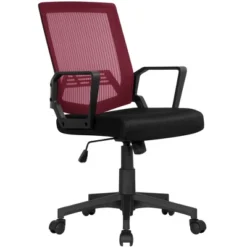 Yaheetech Adjustable Mid-Back Office Chair Computer Chair With Wheels -Chic Furniture Store GUEST de674383 273b 4f50 ab52 7fd0f17f274d