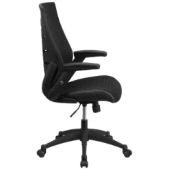 Emma And Oliver High Back Black Mesh Swivel Ergonomic Office Chair With Adjustable Flip-Up Arms 15 Emma And Oliver High Back Black Mesh Swivel Ergonomic Office Chair With Adjustable Flip-Up Arms -Chic Furniture Store GUEST df464d0a 6258 47e8 9d20 34b48b93faac