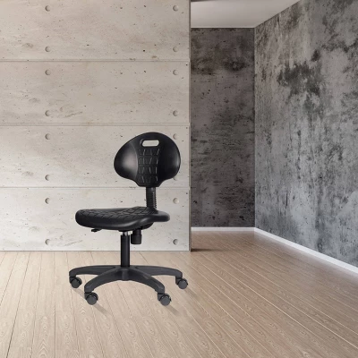 16"-21" Adjustable Height Polyurethane Task Office Chair Black- Hampden Furnishings 7 16"-21" Adjustable Height Polyurethane Task Office Chair Black- Hampden Furnishings - Image 7