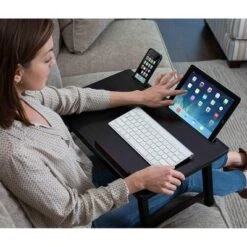 Sofia + Sam Multi-tasking Laptop Bed Tray - Left Handed - Walnut -Chic Furniture Store GUEST e2720dee 722e 41f1 adef 239385d70472