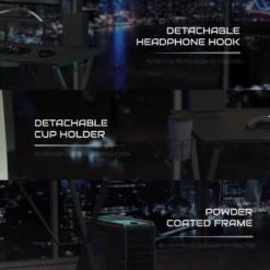 BlackArc Tango Gaming Desk & Chair Set - Reclining Gaming Chair With Slide-Out Footrest & Gaming Desk With Cupholder/Headphone Hook 18 BlackArc Tango Gaming Desk & Chair Set - Reclining Gaming Chair With Slide-Out Footrest & Gaming Desk With Cupholder/Headphone Hook -Chic Furniture Store GUEST e356fe2f 90f1 4a38 b82b 9542e2a916b4