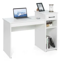 Costway Computer Desk PC Laptop Table W/ Drawer And Shelf Home Office Furniture White -Chic Furniture Store GUEST e55a4b37 85ed 4f31 8c84 fb5a2d2db3dd