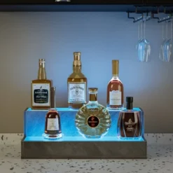 LED Lighted Liquor Bottle Display Shelf, DIY Illuminated Bottle Shelf With App & Remote Control -Chic Furniture Store GUEST e5860d24 39e1 4030 9f33 74f31ce165e5