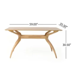Salli Rectangular Dining Table - Natural Oak - Christopher Knight Home -Chic Furniture Store GUEST e675d693 42ce 4351 a980 b4dc58cb98e2