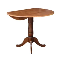 35.5" Brevin Round Dual Pedestal Drop Leaf Dining Table Cinnamon/Espresso - International Concepts -Chic Furniture Store GUEST e6bda8a5 0859 4150 b1ca 076f32386a30