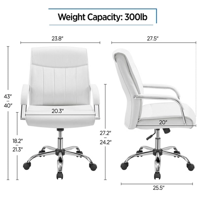 Yaheetech Office Chair Big And Tall Desk Chair Padded Armrests 2 Yaheetech Office Chair Big And Tall Desk Chair Padded Armrests - Image 2