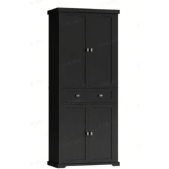 VASAGLE Kitchen Pantry Storage Cabinet, 71.9 Inches Tall Freestanding Cupboard With 1 Large Drawer, 6 Hanging Shelves