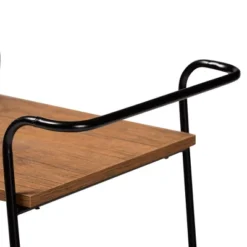 Small Bernard Rustic Industrial Metal And Wood 3 Tier Mobile Wine Bar Cart Black/Walnut - Baxton Studio 15 Small Bernard Rustic Industrial Metal And Wood 3 Tier Mobile Wine Bar Cart Black/Walnut - Baxton Studio -Chic Furniture Store GUEST e97faf0f 198a 4d9d a47c 29be6d33f3a7