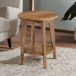 LEDREM Round End Table Farmhouse Small Side Table Living Room Corner Table Drink Table 17 LEDREM Round End Table Farmhouse Small Side Table Living Room Corner Table Drink Table -Chic Furniture Store GUEST e9bb6e79 e2fa 497a a48a 60aa8aee7738
