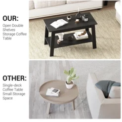 2-Tier Industrial Coffee Table With Storage Shelf For Small Apartment Living Room -Chic Furniture Store GUEST eac3e27c e48a 4da1 80e8 6a6d551cce67