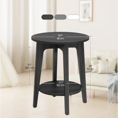 LEDREM Round End Table Farmhouse Small Side Table Living Room Corner Table Drink Table 5 LEDREM Round End Table Farmhouse Small Side Table Living Room Corner Table Drink Table - Image 5