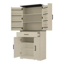 KTMBDW 67.7¡± Pantry Cabinet, Tall Kitchen Storage Cabinet With 4 Doors And 1 Drawer, Cupboard With 6 Hanging Shelves For Kitchen, Dining Room, White 12 KTMBDW 67.7¡± Pantry Cabinet, Tall Kitchen Storage Cabinet With 4 Doors And 1 Drawer, Cupboard With 6 Hanging Shelves For Kitchen, Dining Room, White -Chic Furniture Store GUEST eb51cc84 6eec 4f02 9254 6bbba47b432d