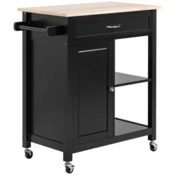 HOMCOM Rolling Kitchen Cart With Wood Top, Kitchen Island With Storage Drawer On Wheels For Dining Room 10 HOMCOM Rolling Kitchen Cart With Wood Top, Kitchen Island With Storage Drawer On Wheels For Dining Room -Chic Furniture Store GUEST eb97802a 700e 4f40 8e87 77c13b3fe428