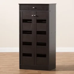 Acadia Modern And Contemporary Finished Shoe Cabinet Dark Brown - Baxton Studio 20 Acadia Modern And Contemporary Finished Shoe Cabinet Dark Brown - Baxton Studio -Chic Furniture Store GUEST ebf89834 ec63 4bab be69 7907ee4f2c33