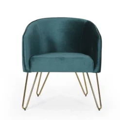 Grelton Modern Glam Velvet Club Chair With Hairpin Legs - Christopher Knight Home -Chic Furniture Store GUEST ecc4b2eb 7bce 4df9 9435 e7f35e861986