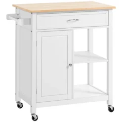 HOMCOM Rolling Kitchen Cart With Wood Top, Kitchen Island With Storage Drawer On Wheels For Dining Room 14 HOMCOM Rolling Kitchen Cart With Wood Top, Kitchen Island With Storage Drawer On Wheels For Dining Room -Chic Furniture Store GUEST ecccfb73 967a 433f b96c 5b4f4220b5e0