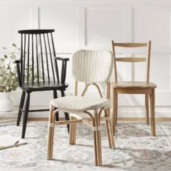 Canton Rattan And Woven Dining Chair White - Threshold™ -Chic Furniture Store GUEST ede753e1 6667 4c1f abc9 2409d3e550ad