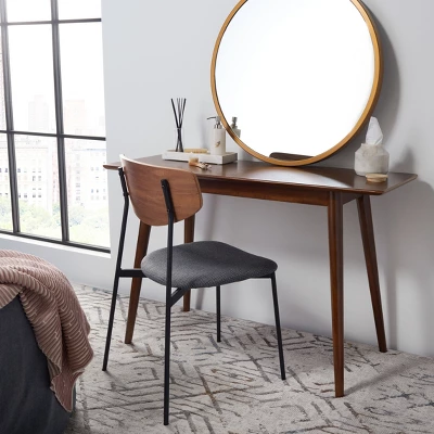 Sasharose Makeup Table - Walnut - Safavieh 2 Sasharose Makeup Table - Walnut - Safavieh - Image 2