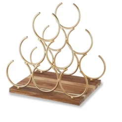 Twine Pyramid 6 Bottle Wood Wine Rack, Holds 6 Standard Wine Bottles, Wood Base, Gold 10 Twine Pyramid 6 Bottle Wood Wine Rack, Holds 6 Standard Wine Bottles, Wood Base, Gold -Chic Furniture Store GUEST ee04d6bf 9f84 4ebe 8fca 6643a8ed72a1