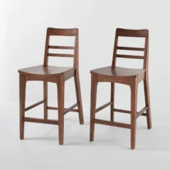2pk Wood Ladder Back Counter Stool - Hearth & Hand™ With Magnolia -Chic Furniture Store GUEST ee6c4703 9f16 41d1 a9aa 86444f5abf5f