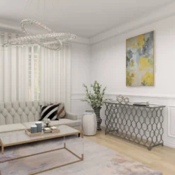 Contemporary Metal Pattern Console Table Silver - Olivia & May -Chic Furniture Store GUEST eff84f61 4ab2 482f 826c 2e291fefa0ea