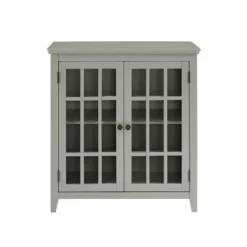Largo Double Door Cabinet Gray - Linon -Chic Furniture Store GUEST f2a952e3 c64b 4991 bd1f fb8f9b48508e