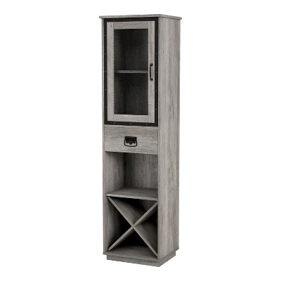 MiBasics Stormquiet Farmhouse 1 Drawer Tower Cabinet With Wine Rack And Shelves 12 MiBasics Stormquiet Farmhouse 1 Drawer Tower Cabinet With Wine Rack And Shelves - Image 12