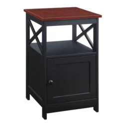 Oxford End Table With Storage Cabinet And Shelf - Breighton Home -Chic Furniture Store GUEST f3efc08f 68cc 4655 8f22 69d43fe48664
