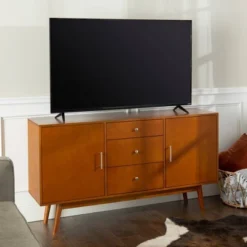 Mid-Century Modern Wood Console TV Stand For TVs Up To 65" - Saracina Home -Chic Furniture Store GUEST f4776153 9248 4743 8fa8 bef9a1fa29c7