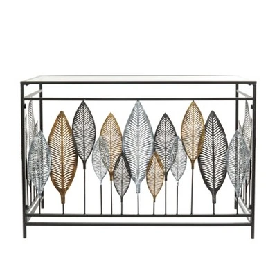 30" X 44" Contemporary Metal Console Table - Olivia & May 2 30" X 44" Contemporary Metal Console Table - Olivia & May - Image 2