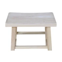 18" Saddle Seat Stool Hardwood Natural - International Concepts -Chic Furniture Store GUEST f54349f6 cd37 44fb be37 666c5b98a41f