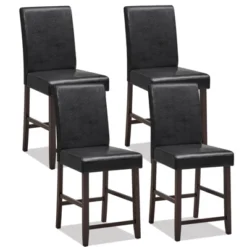 Costway Set Of 2/4 Bar Stools 25inch Counter Height Barstool Pub Chair W/Rubber Wood Legs -Chic Furniture Store GUEST f724defd 24a3 4767 9a52 4b40f7efe503
