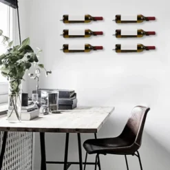 Unique Bargains Durable Iron Rustless Solid And Sturdy Wall-Mounted Wine Rack -Chic Furniture Store GUEST f777e2e4 62e0 468b b64f b36c20f221ae